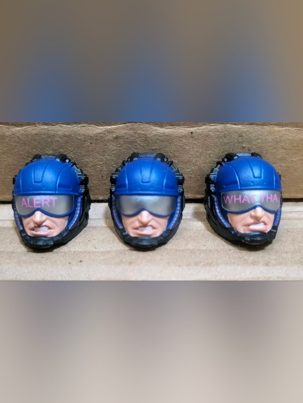 G.i Joe Classified Series Retro Cardback Tele-Vipe r Head Sculpture Lot Of 3